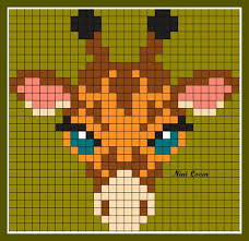 Giraffe Mozaichnye Uzory Detskie Applikacii Vyshivka Krestom