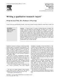 Indeed, there is increasing sentiment among educators that student conduct is just as important to teach as traditional content areas, for example, reading, and math. Pdf Writing A Qualitative Research Report Q Le Thuy Academia Edu