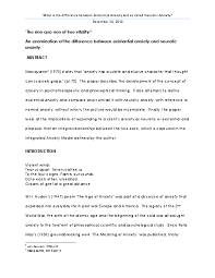 Pdf What Is The Difference Between Existential Anxiety And So Called Neurotic Anxiety Susan Iacovou Academia Edu
