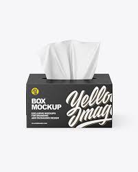 Download Box With Paper Wipes Mockup In Box Mockups On Yellow Images Object Mockups