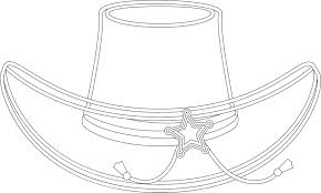 Cowboy hat coloring page free printable pages beauteous boot clip. Cowboy Hat Outline Perfect For Coloring Page 2513425 Vector Art At Vecteezy