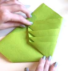 Voilà une idée toute simple mais très mignonne pour offrir un cadeau original sans se ruiner : Pliage Serviette En Forme De Sapin De Noel