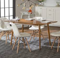 If your chair doesn't have removable covers, you can try cleaning the stain with a damp cloth. 5 Piece Mid Century Modern Tufted Eames Chairs Wood Kitchen Dining Set In White Brown Walker Edison C60mcpu5wh