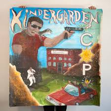 This Beautiful Hand Painted Kindergarten Cop Poster Came All The Way From Ghana With Images Horror Posters Pop Illustration Movie Art