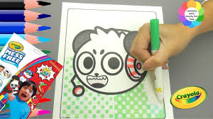 Welcome to the official website! Combo Panda Ryans World Colouring Book Colour Ryan With Crayola Wonder Mess Free Markers Youtube