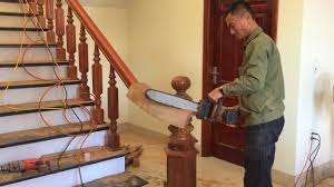 Complete your stairway with handrails from lowe's handrails are an integral part of any interior staircase, providing both décor and safety. This How Building Wooden Stair Handles Woodworking Projects Install Stair Wooden In The House Youtube