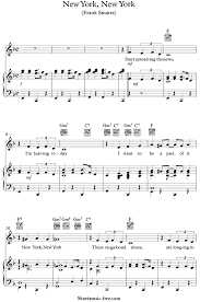Out of all of the music made over the last 70 years, some songs were powerful enough to influence important political and cultural movements. New York New York Sheet Music Frank Sinatra Sheetmusic Free Com