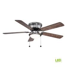 It is a great choice and brings contemporary style. Hugger 52 In Led Gunmetal Ceiling Fan Al383led Gm The Home Depot Ceiling Fan Hugger Ceiling Fan Brushed Nickel Ceiling Fan
