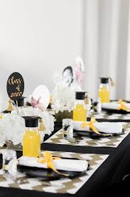 The hard work is over, and now it's time to celebrate. Black And Gold Graduation Party Ideas Celebrations At Home