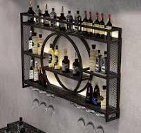 Amazon.com: Modern Wine Storage Rack Wall Mounted With LED ...