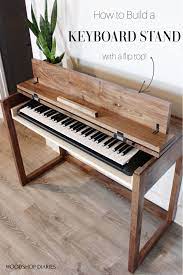 How To Build A Diy Keyboard Stand Or Flip Top Writing Desk In 2021 Diy Standing Desk Plans Piano Decor Diy Furniture Plans