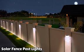 Amazon Com Othway Solar Fence Post Lights Wall Mount Decorative Deck Lighting White 4 Packs Home Improvement