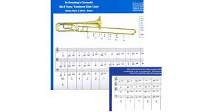 bb f tenor trombone chromatic slide chart 4 clefs