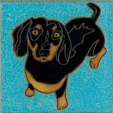 Pin By Jeska Ponzo On Dachshund Yin Yang In 2021 Dog Art Tile Art Dachshund