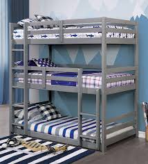 199 results for triple decker bunk bed price. Buy Jolly Triple Bunk Bed In Grey By Urge Online Standard Bunk Beds Bunk Beds Kids Furniture Pepperfry Product