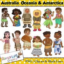 Children Of The World Clip Art Australia Oceania Amp The Arctic This Set Contains A Boy And Girl Dressed In The Clip Art Kids Clipart World Thinking Day