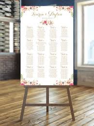 wedding seating chart for 16 tables large by