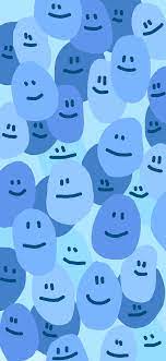 Blue Smiley Face Wallpaper Iphone Wallpaper Preppy Cute Blue Wallpaper Preppy Wallpaper