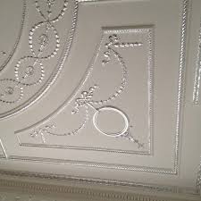Silver Leaf On Fibrous Plaster Ceiling Park Lane Office London Molding Ceiling Plaster Ceiling Design Ceiling Decor