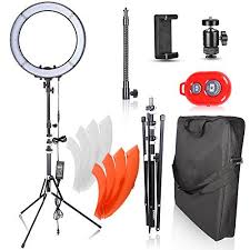 Emart 18 Inch Led Ring Light With Stand 55w Dimmable 240 Pcs Smd Led 5500k Circle Makeup Lighting Kit For Photography Camera Photo Studio Youtube Video Shooti Led Ring Light Ring