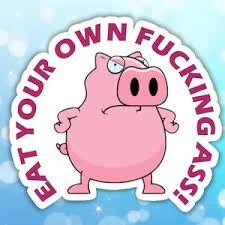 Vegan Sticker eat Your Own Fucking Ass Pig - Etsy Canada