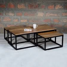 Explore the wide spectrum of pipe and wood coffee table options on alibaba.com and save money while purchasing them. Lava Industrial Pipe Set Of Nested Coffee Tables Mango Wood