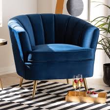 Whitener Glam And Luxe Velvet Fabric Upholstered Armchair Blue Velvet Chairs Upholstered Chairs Fabric Accent Chair
