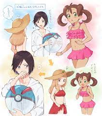 serena, calem, and shauna (pokemon and 2 more) drawn by yairo_(sik_s4) |  Danbooru