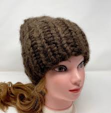 100% Cashmere Brown Hats for Women for sale