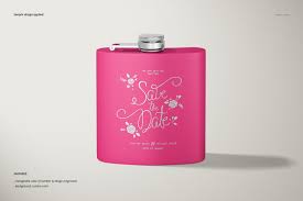 Powder Coated Steel Flask Mockup Flask Powder Coated Tumblers Uv Led