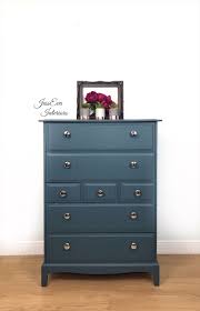 Stag Minstrel Chest Of Drawers Stag Tallboy Painted In Homestead Blue From Fusion Mineral Paint Stag Furniture Vintage Chest Of Drawers Retro Sideboard