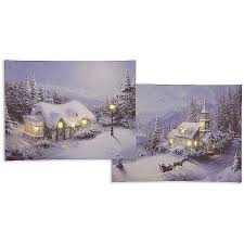 Led Leinwandbild Winterlandschaft Gunstig Online Bestellen
