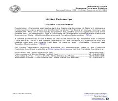 Certificate Of Limited Partnership Conversion Limited Partnership California Partnership