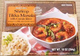 At $3.49 it's a little on the pricey side when compared with other frozen entrées, but not pricey when compared with going out for lunch. What S Good At Trader Joe S Trader Joe S Shrimp Tikka Masala