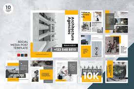 Architecture Social Media Templates Psd Ai In 2020 Instagram Template Design Social Media Template Facebook Cover Design