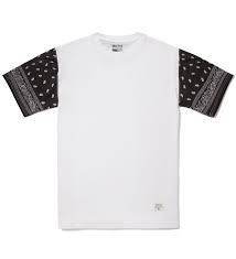 Black And White Full Sleeve T Shirt Bandana Sleeve T Shirt