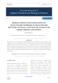 Maybe you would like to learn more about one of these? Pdf Mobile Phone Contamination Of Healthcare Workers In Healthcare Delivery Systems A Review Of Literature From Various Countries
