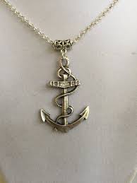 Silver Anchor Necklace Anchor Necklace Silver Anchor Necklace Mens Silver Necklace