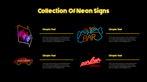 Show off your brand's personality with a custom neon logo designed just for you by a professional designer. Neon Sign Simple Ppt Templates
