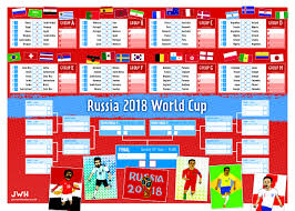 Illustrated World Cup Wall Chart Soccer