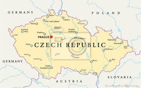 I kartans centrum finns huvudstaden prag. Tjeckien Political Map Affischer Pa Vagg Affischer Olomouc Brno Elba Myloview Se
