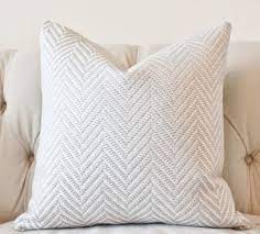 Pillow cover made from 100% cotton sateen weave fabric with a sewn closure. Light Gray And White Pillow Silver Grey Woven Zig Zag Etsy Silver Pillows Chevron Pillows White Pillows