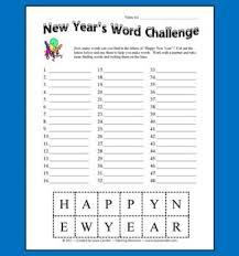 New Year S Word Challenge Free New Year Words Word Challenge New Years Activities