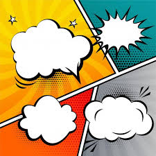 Download Comic Strip Speech Bubble And Expressions Template For Free Pop Art Comic Pop Art Background Patterns
