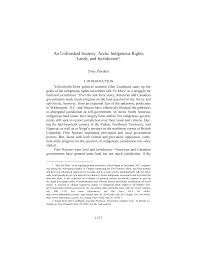 An Unfinished Joruney: Arctic Indigenous Rights, Lands, and Jurisdiction?