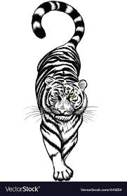 Black And White Vector Black And White Crouching Tiger Royalty Free Vector Image Affiliate Crouching Tiger Black White Ad Tiger Tattoo Images Vector Artwork Tiger Drawing