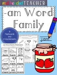 Am Word Family Worksheets Word Family Worksheets Word Families Family Worksheet