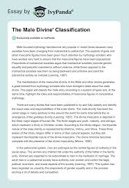 The Male Divine' Classification