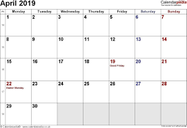 April 2019 Calendar Philippines Calendar 2019 Printable Monthly Calendar Printable Calendar Printables