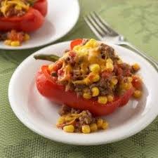 Mexican Beef And Corn Skillet Peppers Recipe Stuffed Peppers Diabetes Friendly Recipes Diabetic Recipe With Ground Beef